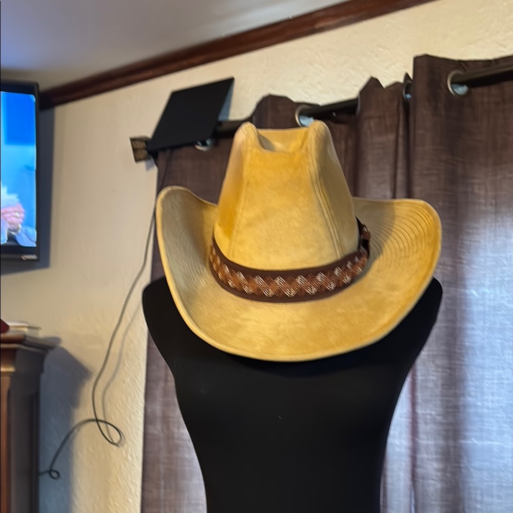 Tan Cowboy Hat with Brown Band